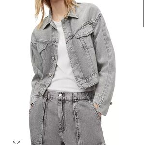 All Saints Gray Jean Jacket